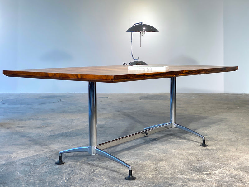 Großer Midcentury Rosewood Desk Schreibtisch Vitra Hermann Miller Design 200x100cm