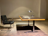 Warren Platner Für Knoll International Eiche Leder Schreibtisch Desk 230cm