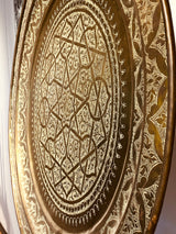 Antikes Orientalisches Messing Tablett Ziseliert 4,5kg