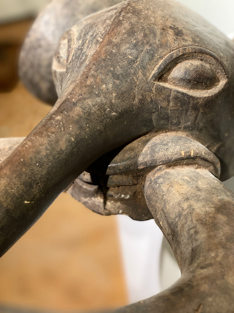 Babanki Helmmaske Maske Elefant Kamerun Hartholz 100cm
