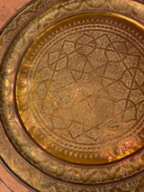 Antikes Orientalisches Messing Tablett Ziseliert 4,5kg