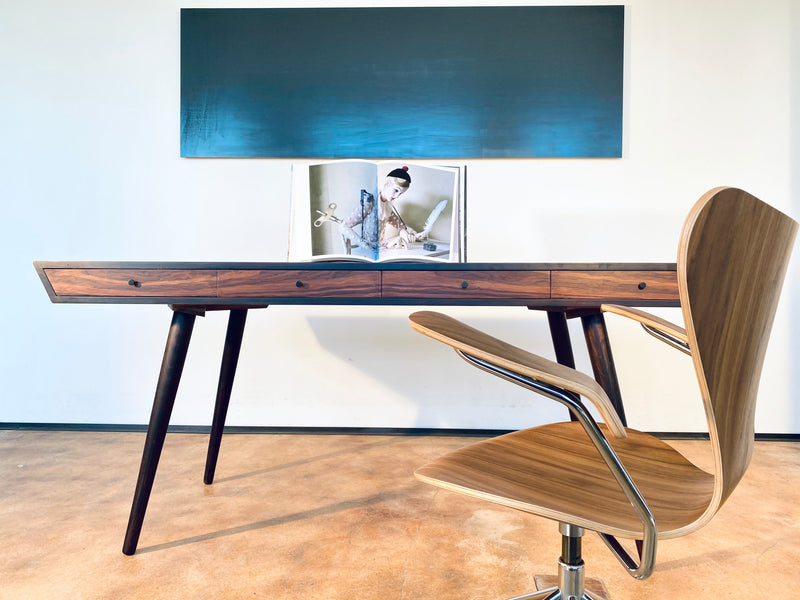 Holz Schreibtisch Desk im skandinavischen Design mit 4 Schubladen