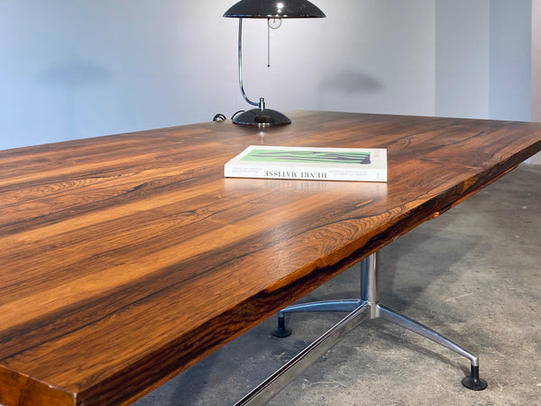 Großer Midcentury Rosewood Desk Schreibtisch Vitra Hermann Miller Design 200x100cm