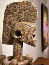 Große Afrikanische Mumuye Sukwava Schultermaske Maske Shoulder Mask Nigeria Holz 104cm