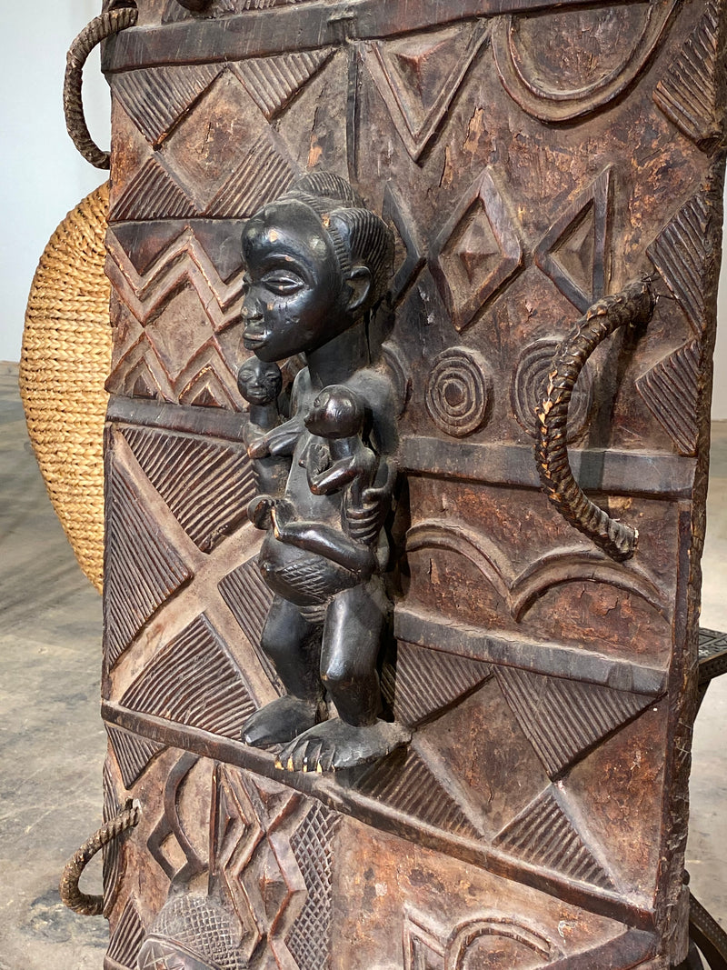 Alte Chowke Holz Tür Kongo Afrika Geschnitzt